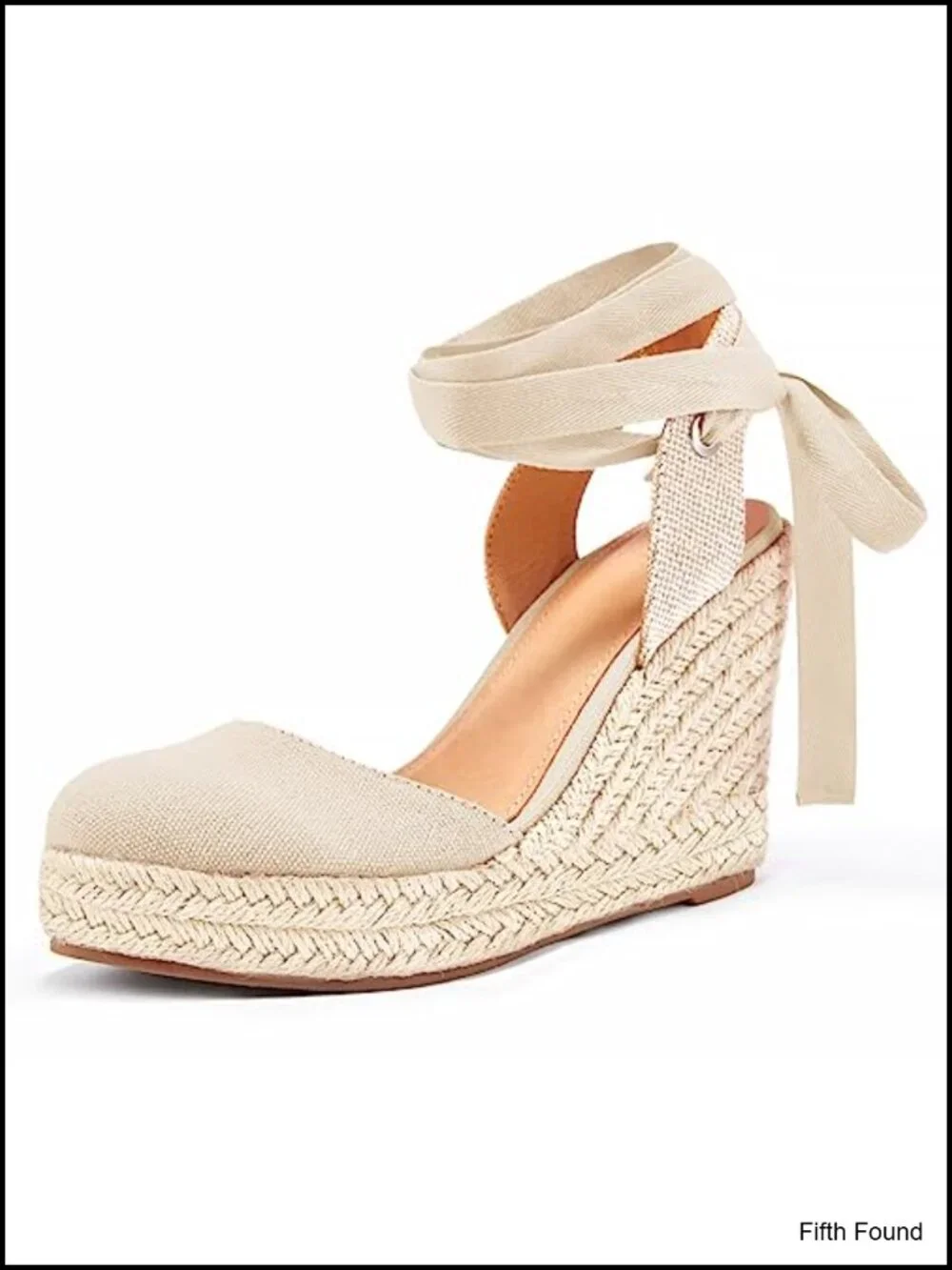 Espadrilles Wedge Sandals Closed Toe Ankle Strap Lace Up Suede Platform